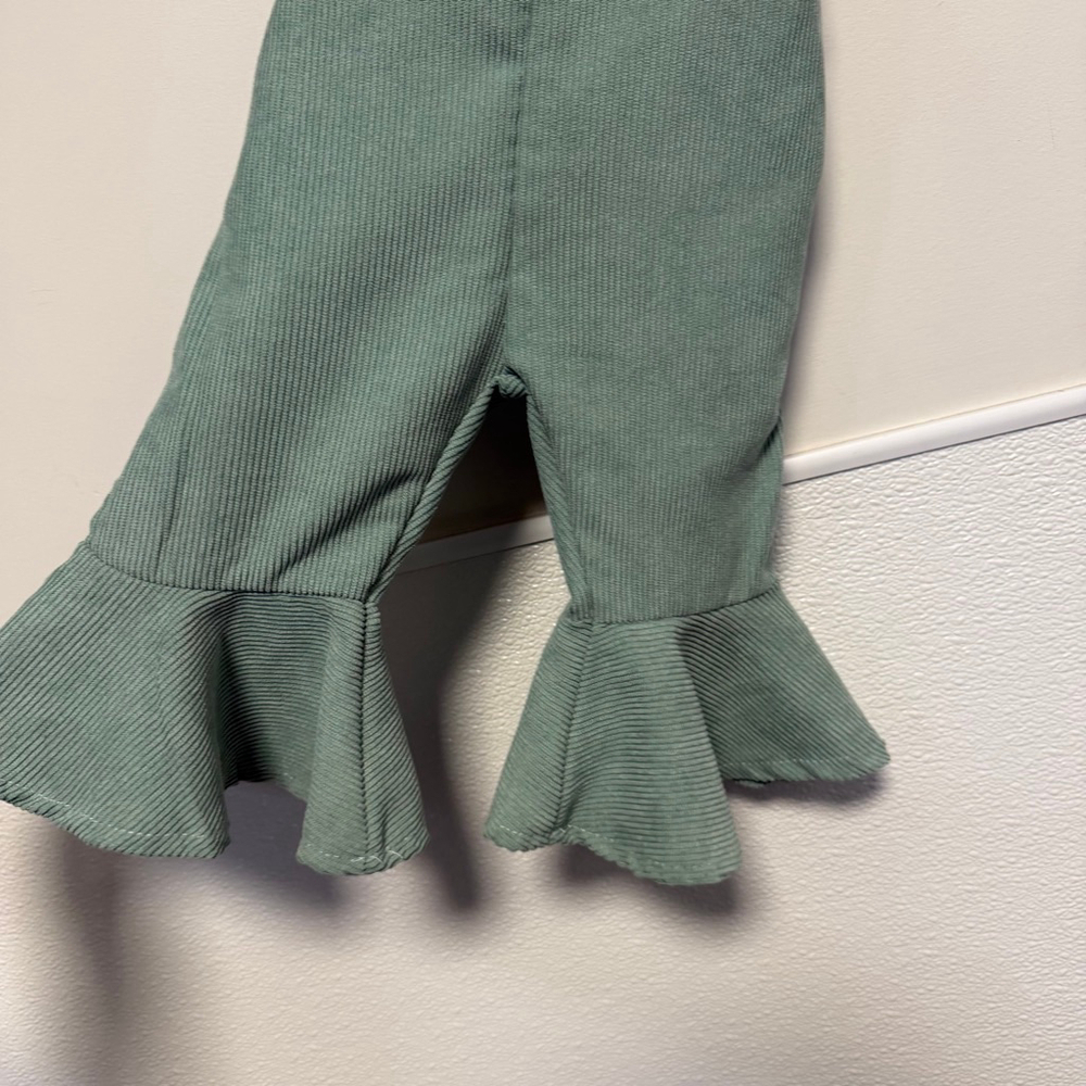 Baby SHEIN Green Corduroy Overalls 9-12 Months Bell bottoms - Picture 5 of 9